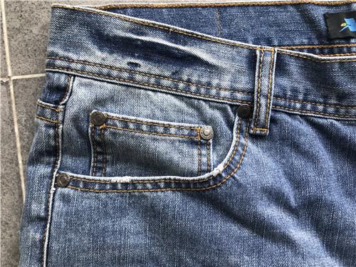 Light Wash Mens Denim Jacket And Jeans Ripped / Patched Denim Bermuda Shorts TW73091