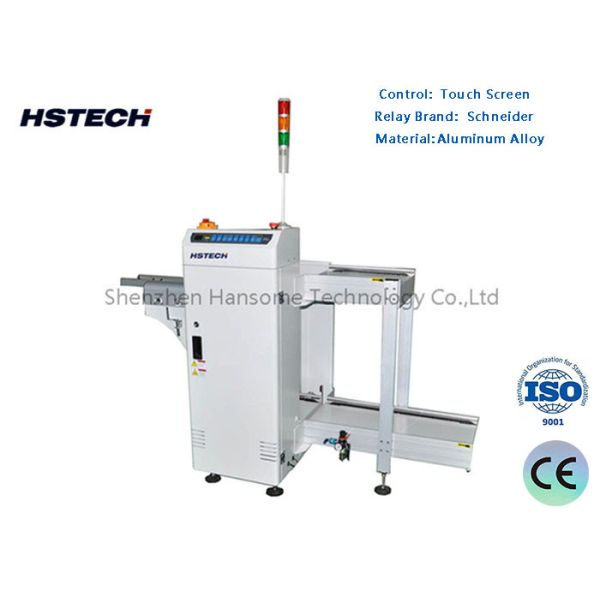Double Track PCB Unloader with 6 Magazines Loading Capability and PLC Control System for SMT Production