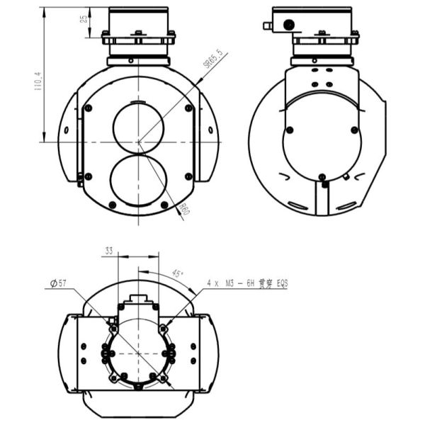 25mm/F1.0 12um Электрооптическая камера EO IR сенсор для области обнаружения