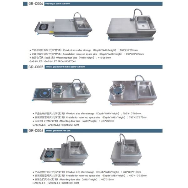 JP Caravan Kitchen Stove LPG Cooker in RV Yacht RV Motorhomes Kitchen Gas Stove