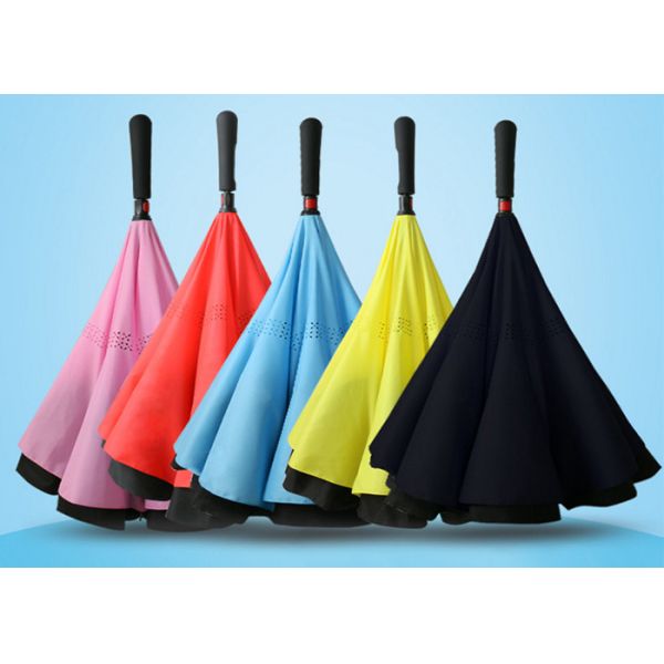 зонтик взрослых Понге 190Т перевернутый обратным красочный для погоды блеска дождя