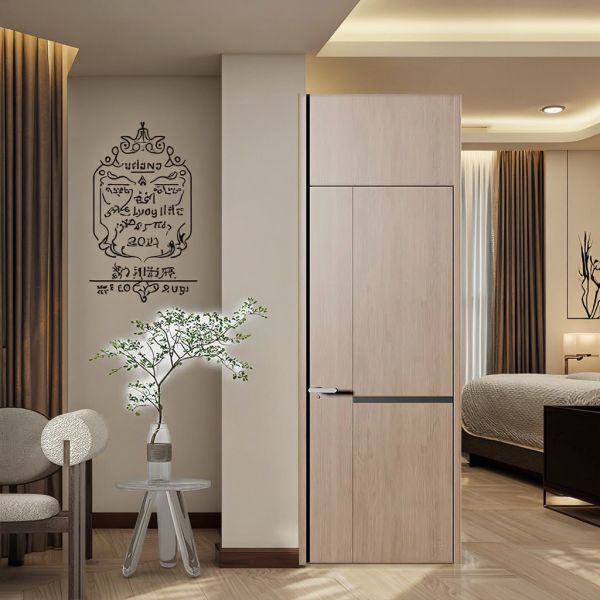 Bedroom Bathroom Wooden Door Flat Frame Solid Wood MDF Door