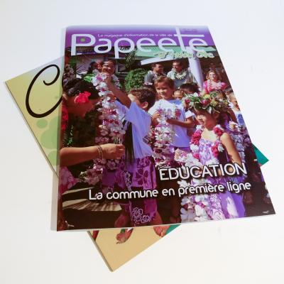 Impression des magazines commerciales avec 4p, papier d'art de 250gsm C2S et ISO9001 : 2000, SGS-COC-007396