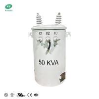 UL認定 50KVA 単相ポールマウント トランスフォーマー オイルタイプ 13200V から 120V 電力配送 トランスフォーマー
