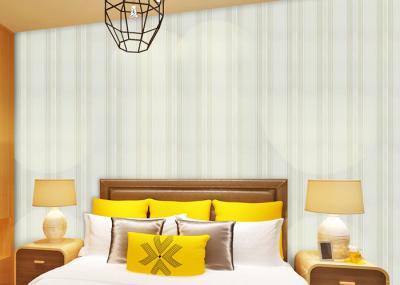 Modern Striped Non Woven Wallpaper For Entertainment / Administration , SGS CSA Approval