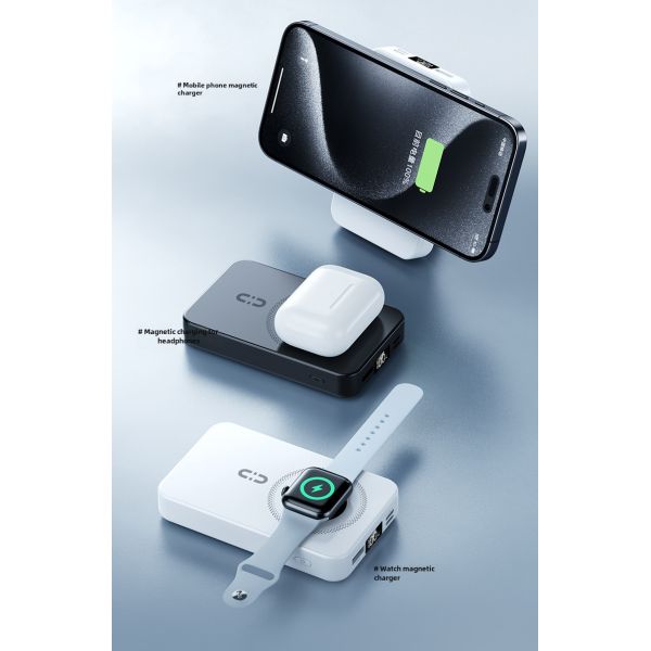 Best Sellers 22.5W Fast Chargering Magnetic Power Bank Wireless Charger Fast Charge Powerbank 10000mah With USB Type C