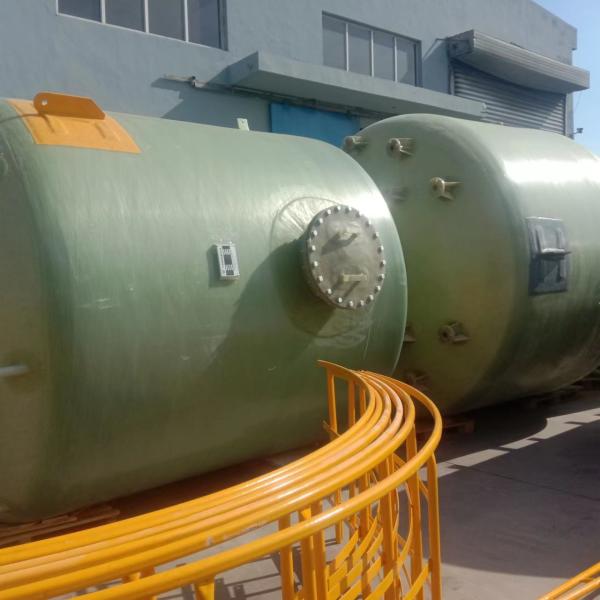 Cylindrical Vertical Frp Chemical Storage Tanks Filament Winding