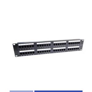 Cat6 48 ポート 遮断のないパッチパネル 2U ケーブルシステム用のラックマウント