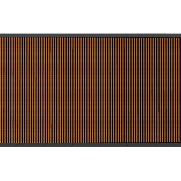 2400 мм натуральный дубовый акустический деревянный стеновой панель с черно-серой фильт