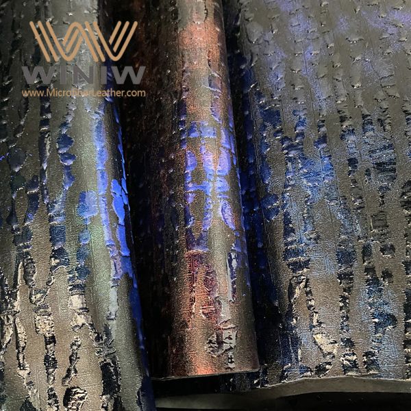 Microfiber PU Nubuck Leather Embossed Vegan Friendly Leather For Shoes