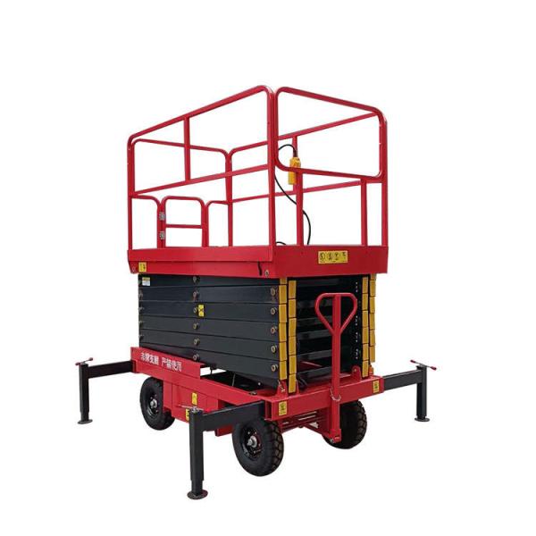 1000kg Load 12m Scissor Lift Portable Scissor Lift Platform 1T