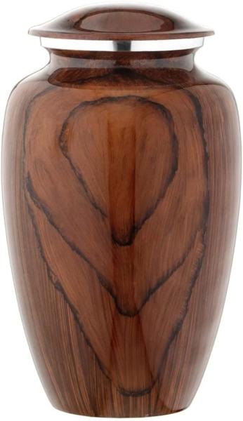 Cherry Wood Grain Finish Cremation Urn | Human Ashes Adult Memorial urn, Burial, Funeral Cremation Urns | 200 Cubic