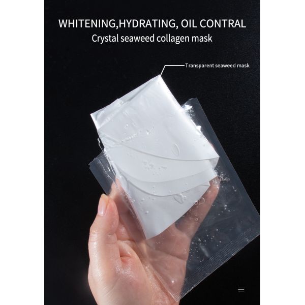 Таможня ЛОГОТИПА маски кристаллической метки частного назначения маски коллагена морской водоросли лицевая