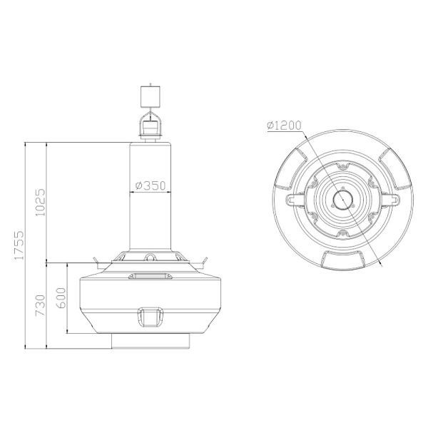 Safe Water Buoys For Hazardous Markings , Dia 1200mm Floating Boat Buoys Red And White