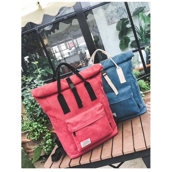 Produced and Hot sell the Handle of Canvas Backpack