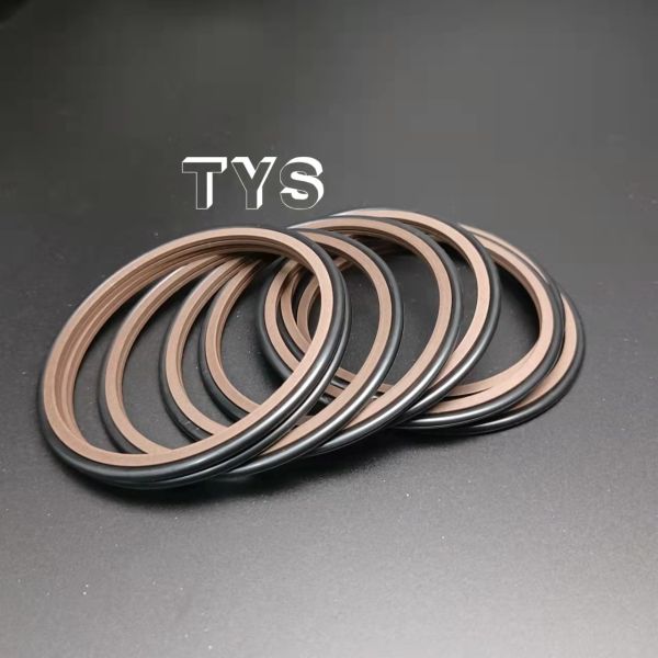 80x91.5x4.2black and brown  Rotary Shaft Seals Kit GRS Rod Step Seal Ring for Excavator High Quality Glyd best seal Ring