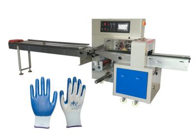 Máquina de embalagem impermeável das luvas, máquina de embalagem do envoltório do fluxo do controlador do PLC