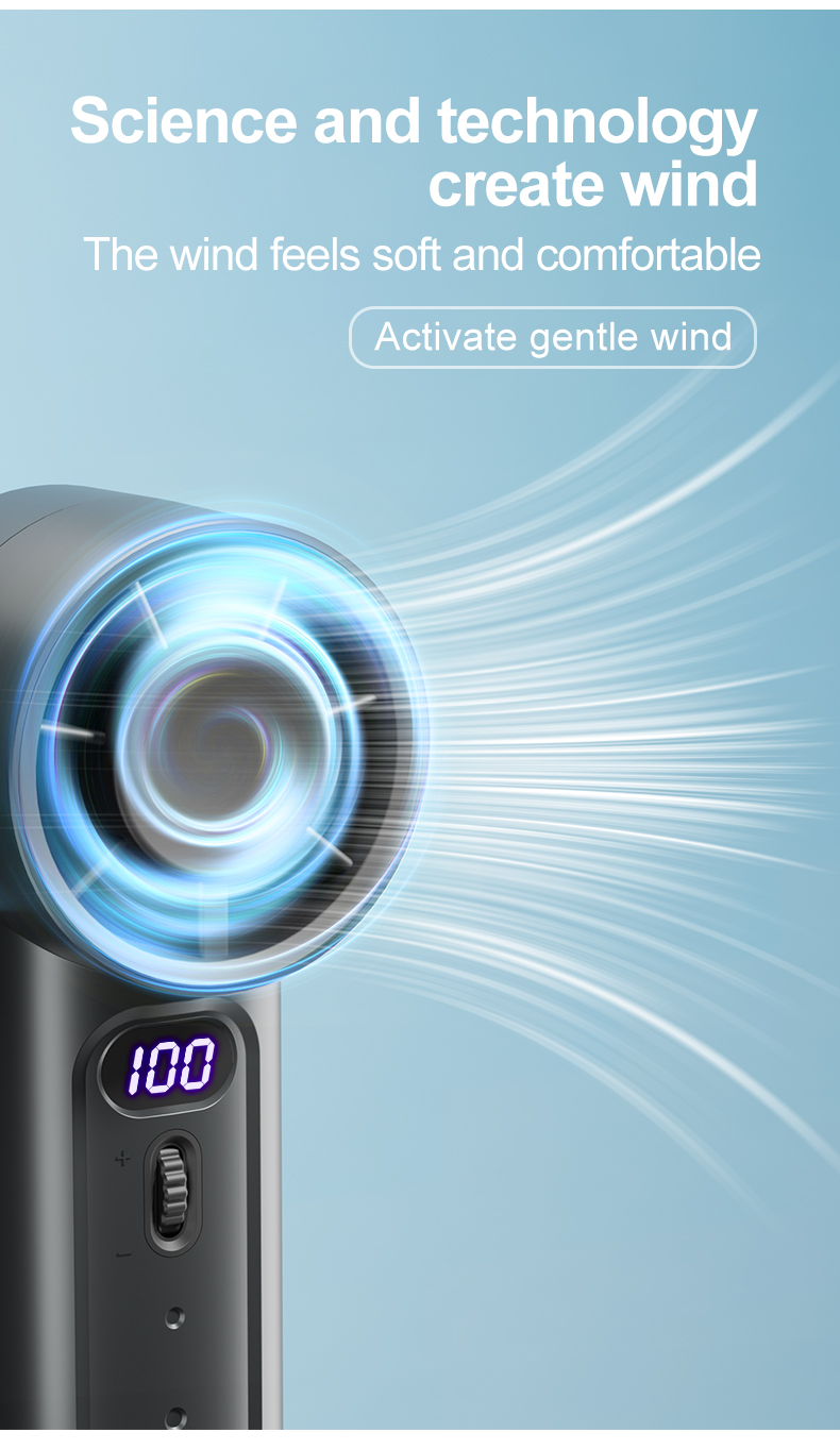 2024 New Arrival Outdoor USB Mini Rechargeable Wireless Portable Semiconductor Refrigeration High Speed Air Cooling Fan