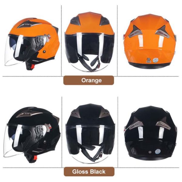 XS/S/M/L/XL/XXL DOT ECE Approved White Open Face Motorcycle Helmet with Visor Anti-fall Breathable