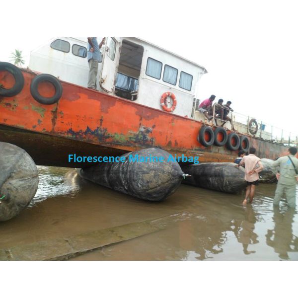 Heavy Duty Ship Launching Balloon Rubber Airbags With Free Fittings