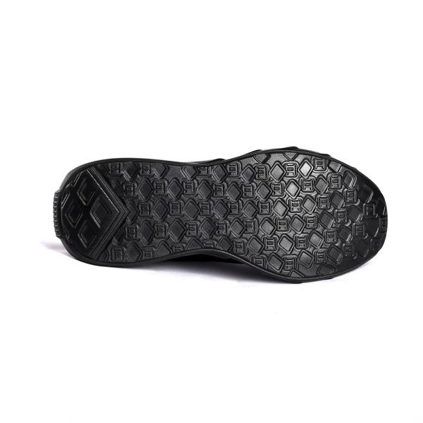Steel Toe Slip Resistant PU Cement Sole Work Boots Comfortable EVA Insole Black Breathable Safety Shoes