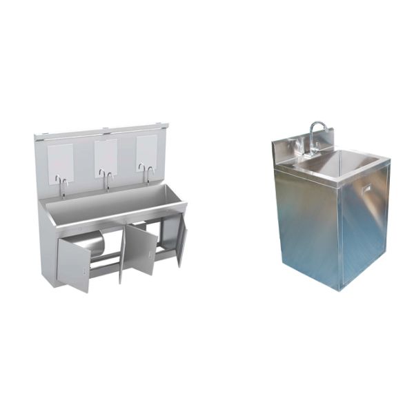 Knee/Foot/Infrared Sensor Surgical Scrub Sink for Hospital Made of Stainless Steel