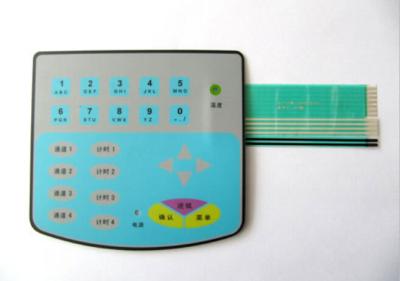 Teclado liso impermeável do interruptor de membrana da abóbada do metal do diodo emissor de luz para a escala eletrônica