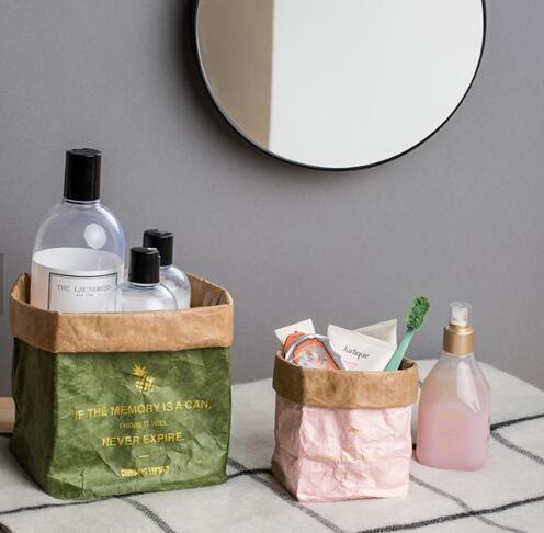 Kraft Paper Storage Bag, Laudry Kraft Bags, Clothes Bags, Pack Recycled Brown Paper Bag, Drawer Organizer