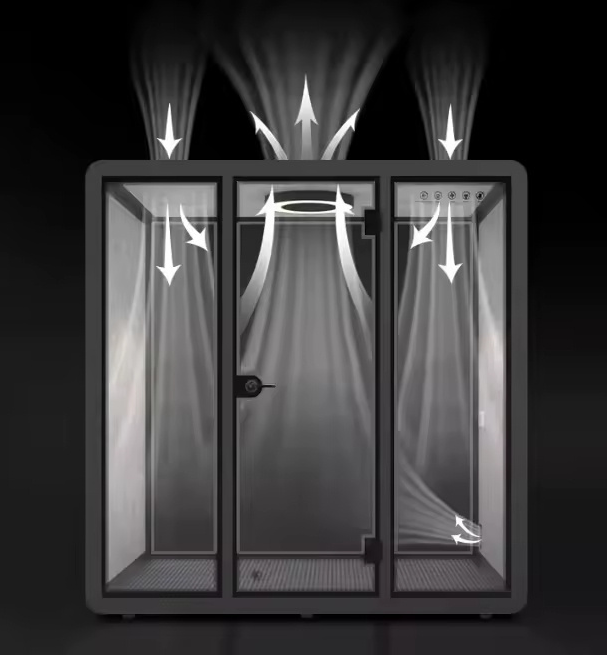 Cabines téléphoniques compactes vertes/blanches insonorisées pour bureau à domicile