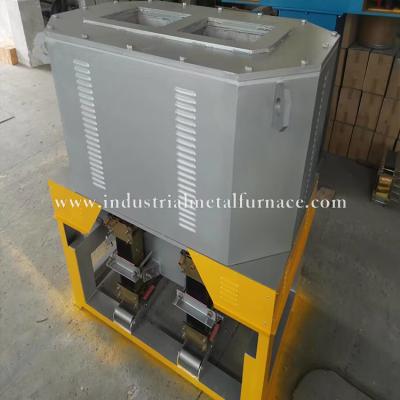 Two Chamber Induction Copper Melting Furnace Industrial For Gravity Casting 380V