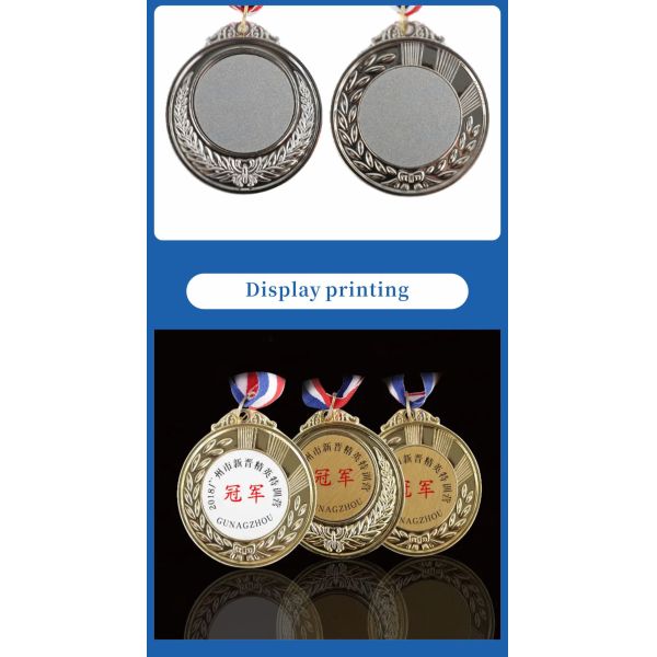 Wholesale Custom Zinc Alloy Metal Medal Personalized Sublimation Blanks for Sport Trophies & Souvenirs Metal Crafts