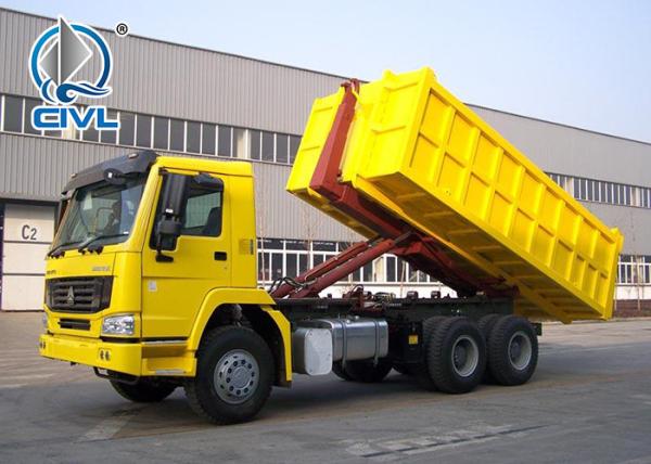 Heavy Duty Howo 6X4 Hook Lift Garbage Truck  Detachable Compression Garbage Truck 18 Tons 10 - 12m³ Roll Off  Truck
