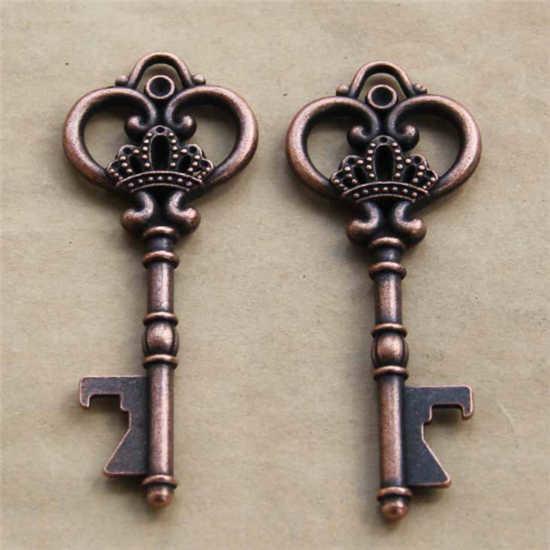 Die casting antique mouse head key shape beer bottle opener, innovative wedding favor, bronze / copper coatin