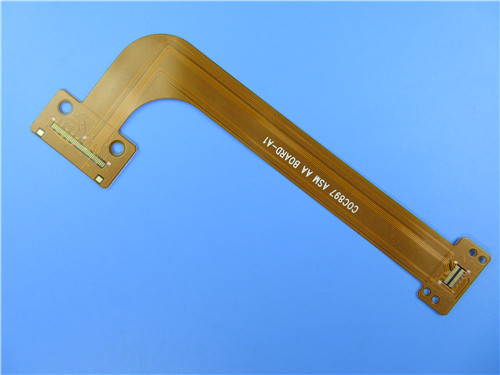 Разнослоистая гибкая напечатанная цепь (FPC) PCB гибкого трубопровода 4 слоев с 0.25mm толстым и золото погружения для дисплея освещает контржурным светом