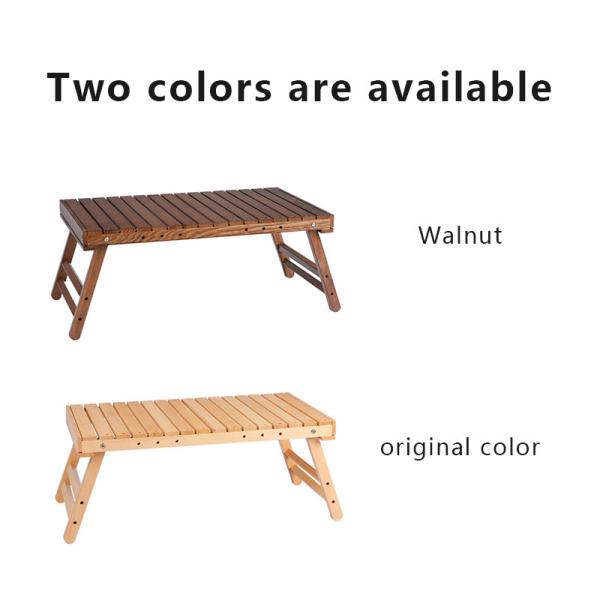 Compact Wood Collapsible Camping Table 67x39x28cm 3.7kg
