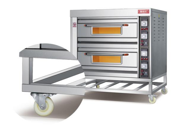 Forno de cozimento industrial elétrico da plataforma de quatro bandejas do restaurante com a roda fácil mover-se