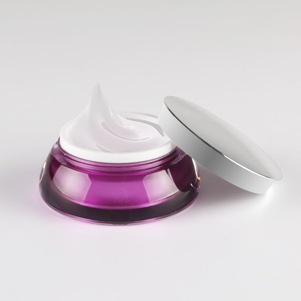 Unique Cosmetic Cream Jar / Empty Eyeshadow Jars With Metallic Silver Cap