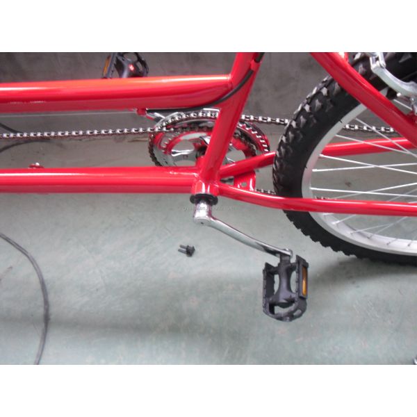 24inch Shimano 7 speeds OEM CE Steel tandem two people Bicycle with Fork Suspension