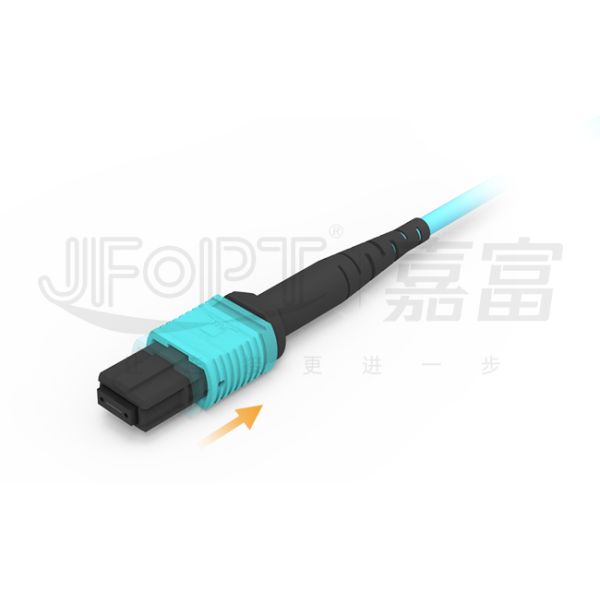 12 гибкий провод полярности b Aqua кабеля мультимодных 50/125 3.0mm LSZH хобота ядра MPO