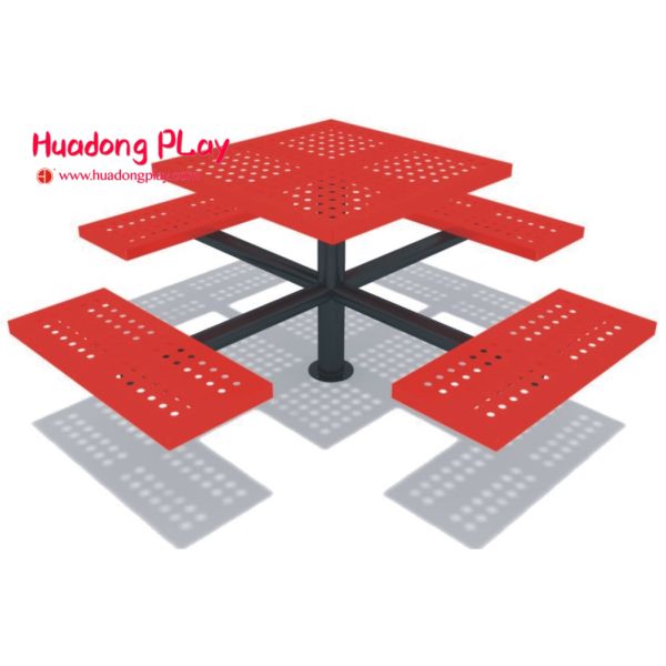 Picnic Outdoor Decorative Metal Garden Bench Seat For Preschool Community Static Free