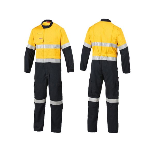 100% Cotton Reflective Insulated Coveralls Mechanic Uniform Work Men Coverall