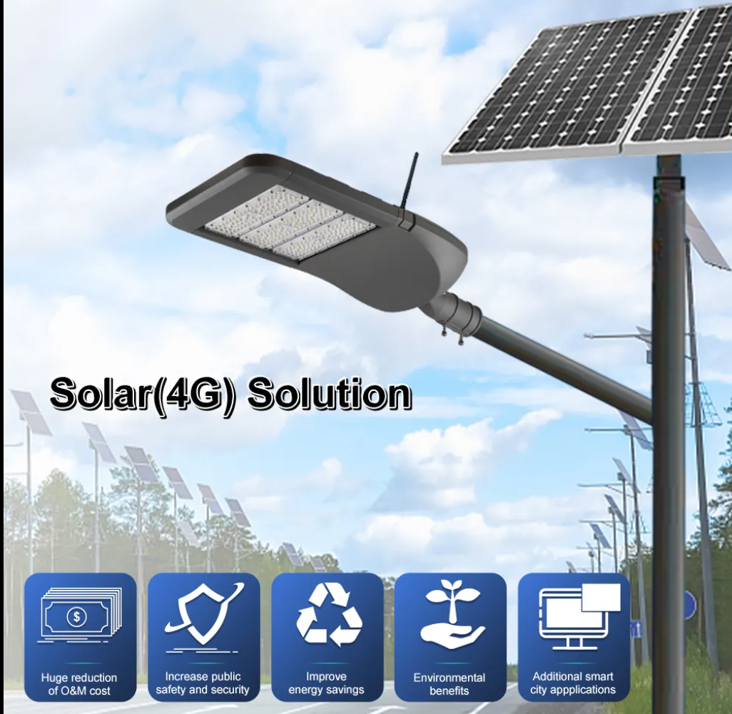 Smart Solar Street Lights with 4G IoT & Centralized Management for Smart Cities
