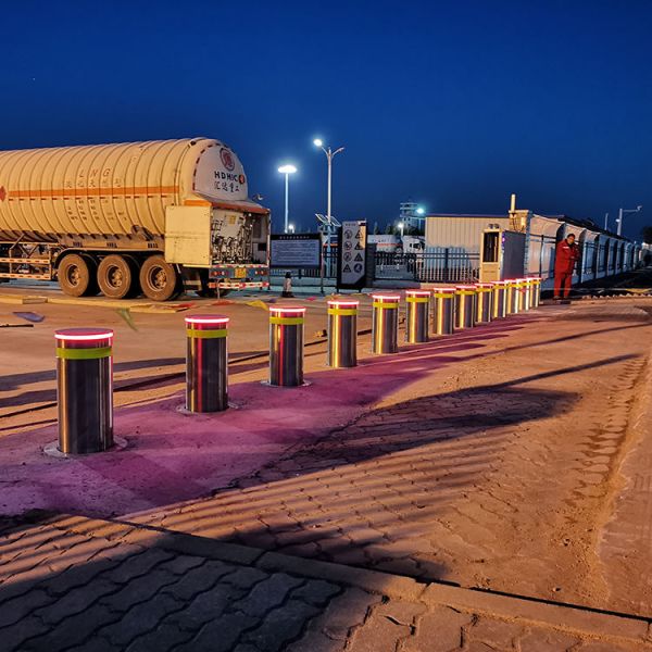 Bollard hydraulique intégré à élévation automatique avec acier inoxydable 304 et lumière LED