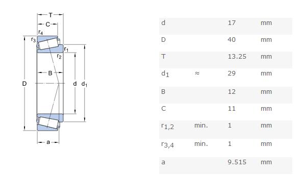 30 / 32 / 33 Series Taper Roller Bearing 30203 Stainless Steel