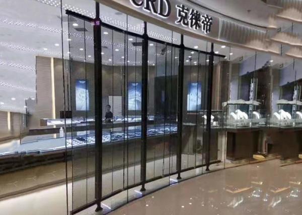 P5.2mm LED Glass Display , Clear LED Screen 1000x500mm For Building