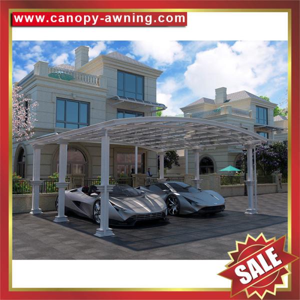 luxury rome style backyard polycarbonate aluminium park double cars shelter canopy awning cover carport for sale