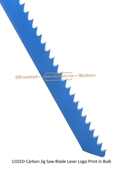 U101D Carbon Steel Jig Saw Blade Laser Logo Print in Bulk size:100mmx8x10T, Cutting Woods,Reciprocating Saw Blade