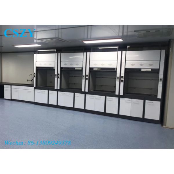 Double Door Lab Fume Cupboard , Steel Material Chemistry Lab Fume Hood