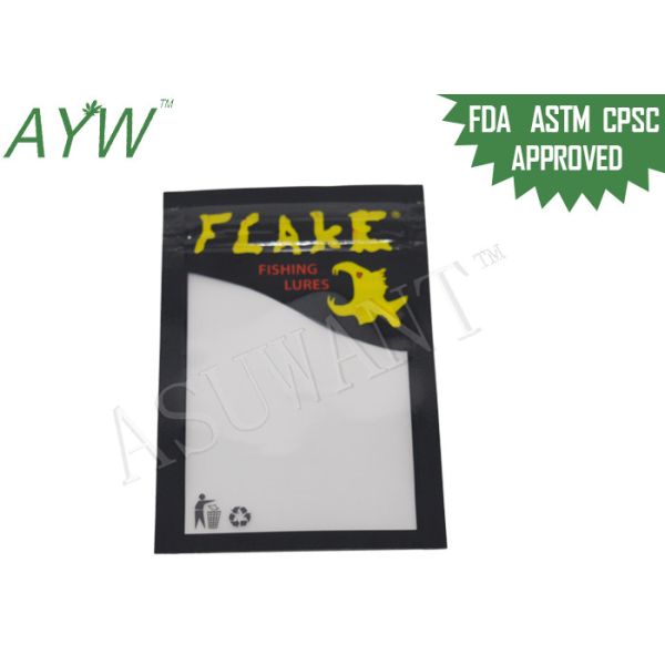 Fishing Lures Pet Food Bag With Visible Window Reclosable Zip Lock