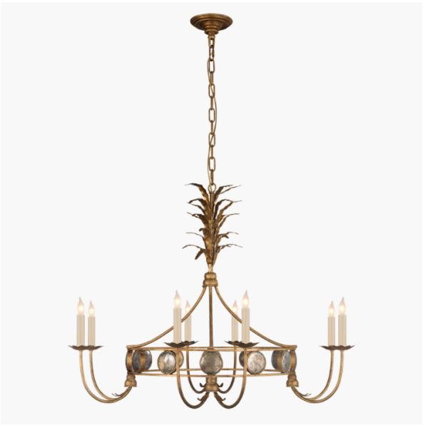Gramercy Medium Ring Chandelier  Brass Bronze Modern Vintage Chandelier